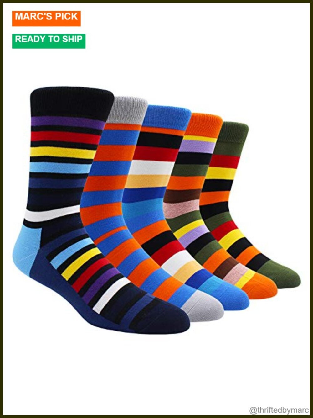Fun Dress Socks, Pattern Funny Casual Socks, Striped Cotton Novelty Socks Size